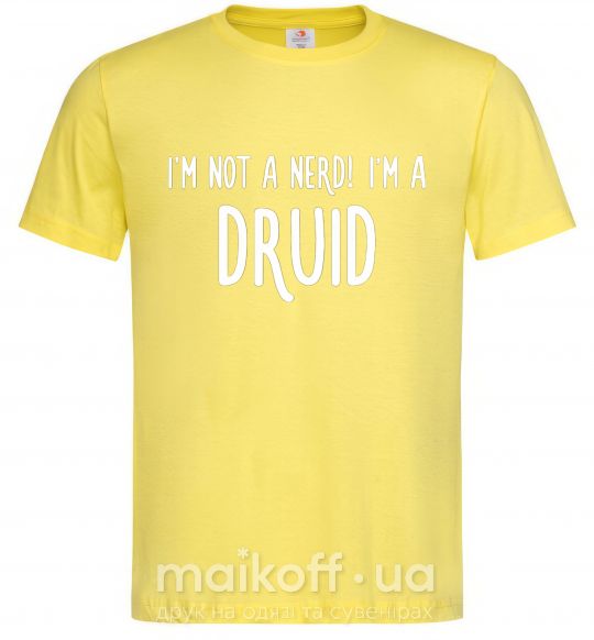 Чоловіча футболка I am not a nerd i am druid Лимонний фото