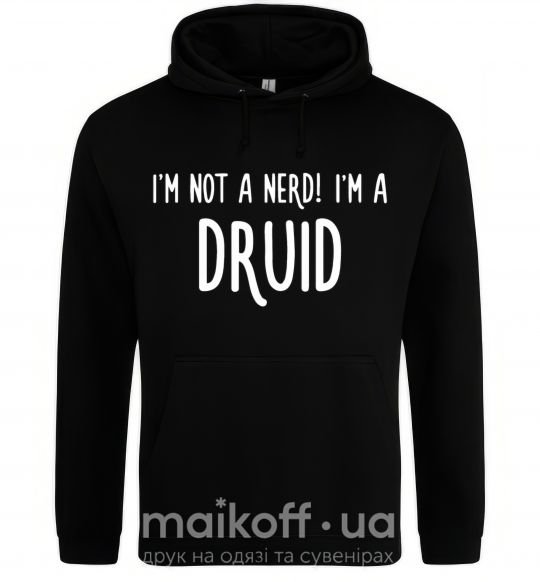 Мужская толстовка (худи) I am not a nerd i am druid Черный фото