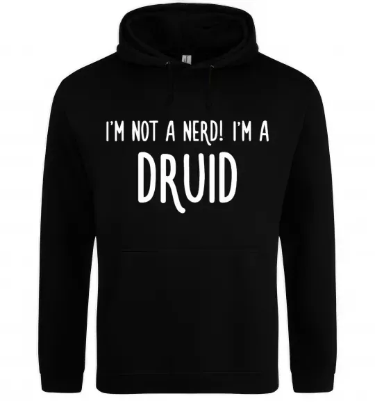 Женская толстовка (худи) I am not a nerd i am druid Черный фото