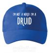 Кепка I am not a nerd i am druid Яскраво-синій фото
