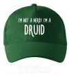 Кепка I am not a nerd i am druid Темно-зеленый фото