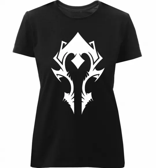 Жіноча преміум футболка Horde crest Чорний фото