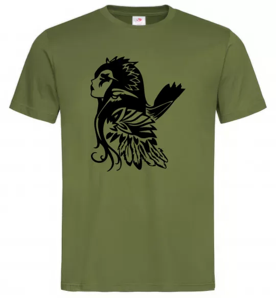 Чоловіча футболка Warcraft Elf Оливковий фото