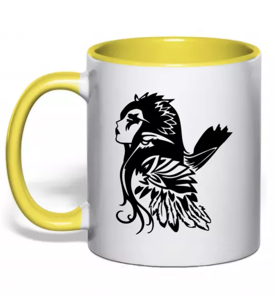 Чашка с цветной ручкой Warcraft Elf Солнечно желтый фото