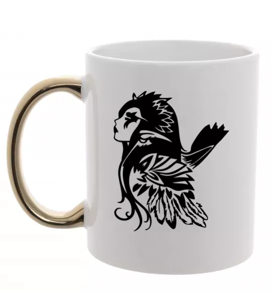 Чашка с цветной ручкой Warcraft Elf Золото фото