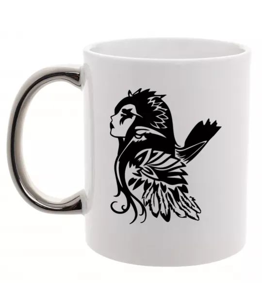 Чашка с цветной ручкой Warcraft Elf Серебро фото