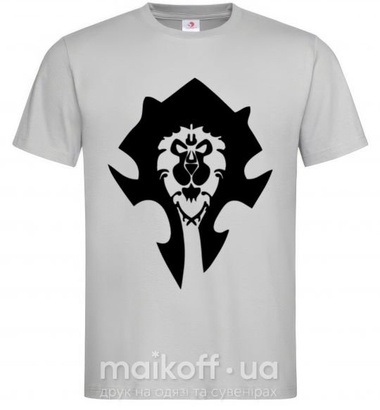Чоловіча футболка The Bifactional Warcraft Symbol Сірий фото