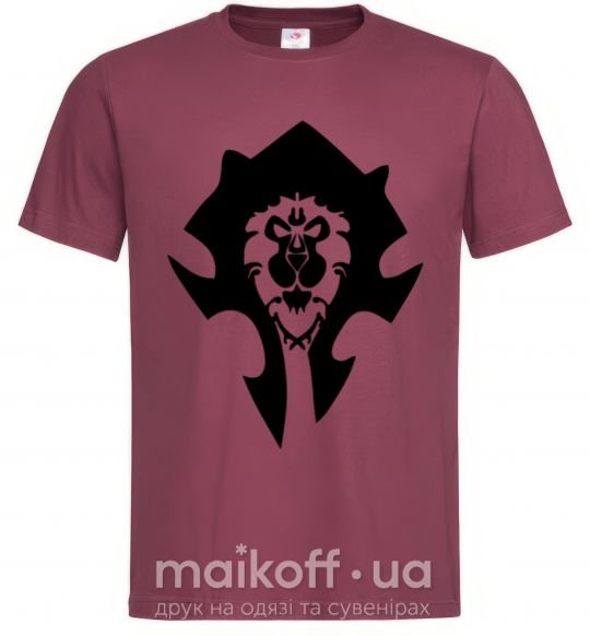 Мужская футболка The Bifactional Warcraft Symbol Бордовый фото