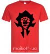 Мужская футболка The Bifactional Warcraft Symbol Красный фото