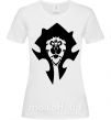 Женская футболка The Bifactional Warcraft Symbol Белый фото