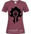 Женская футболка The Bifactional Warcraft Symbol Бордовый фото