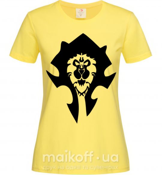 Женская футболка The Bifactional Warcraft Symbol Лимонный фото