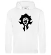 Чоловіча толстовка (худі) The Bifactional Warcraft Symbol Білий Чоловіча толстовка (худі) The Bifactional Warcraft Symbol Білий фото