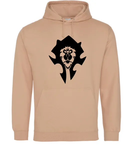 Чоловіча толстовка (худі) The Bifactional Warcraft Symbol Пісочний фото