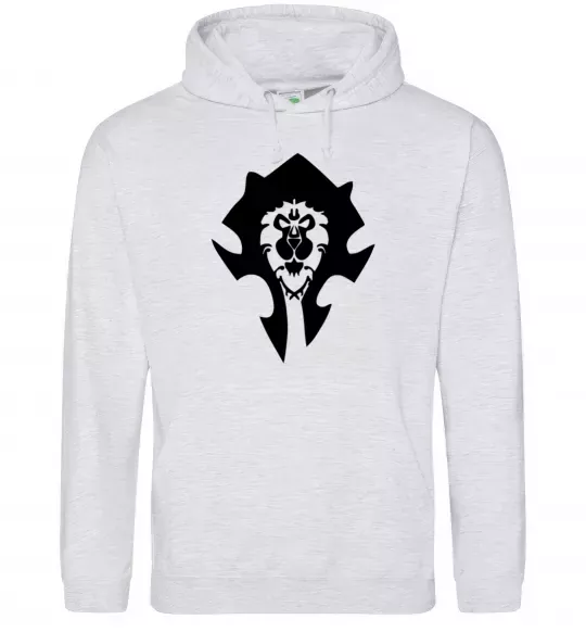 Жіноча толстовка (худі) The Bifactional Warcraft Symbol Сірий меланж фото