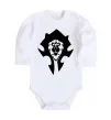 Дитячий бодік The Bifactional Warcraft Symbol Білий фото