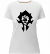Женская премиум футболка The Bifactional Warcraft Symbol Белый фото