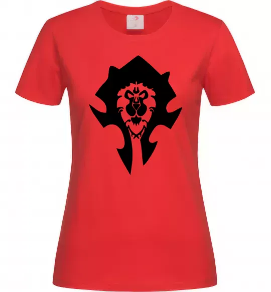 Жіноча футболка The Bifactional Warcraft Symbol Червоний фото