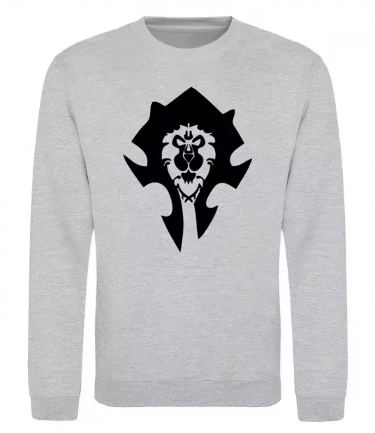 Свитшот The Bifactional Warcraft Symbol Серый меланж фото