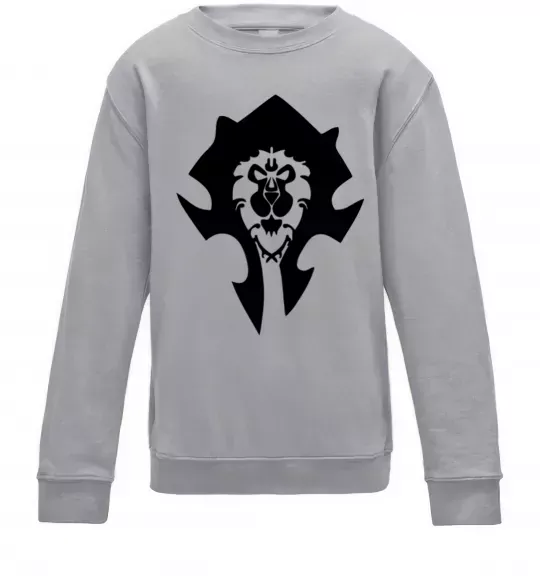 Детский Свитшот The Bifactional Warcraft Symbol Серый меланж фото