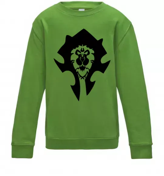 Детский Свитшот The Bifactional Warcraft Symbol Лаймовый фото