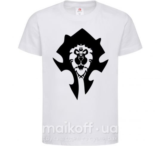 Детская футболка The Bifactional Warcraft Symbol Белый фото