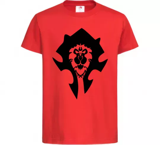 Детская футболка The Bifactional Warcraft Symbol Красный фото
