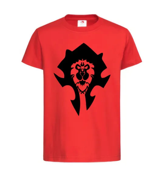 Детская футболка The Bifactional Warcraft Symbol Красный фото