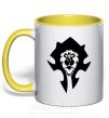 Чашка с цветной ручкой The Bifactional Warcraft Symbol Солнечно желтый фото