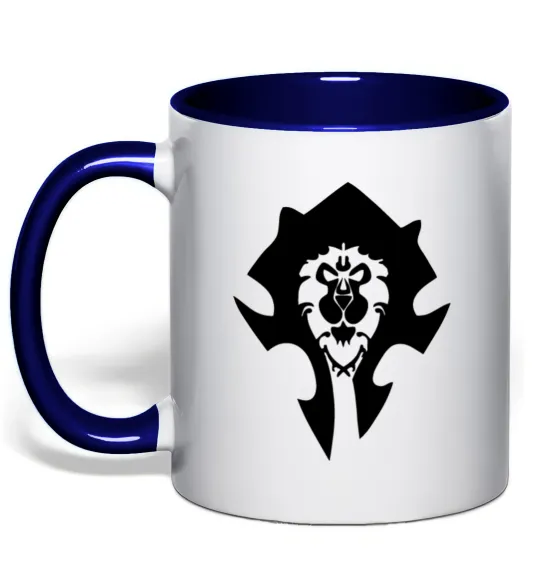 Чашка с цветной ручкой The Bifactional Warcraft Symbol Глубокий темно-синий фото
