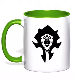 Чашка з кольоровою ручкою Warcraft орк Зелений фото Чашка з кольоровою ручкою Warcraft орк Зелений фото