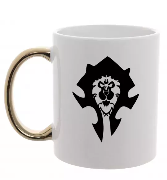 Чашка с цветной ручкой The Bifactional Warcraft Symbol Золото фото