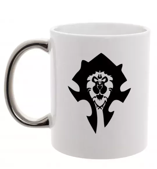 Чашка с цветной ручкой The Bifactional Warcraft Symbol Серебро фото