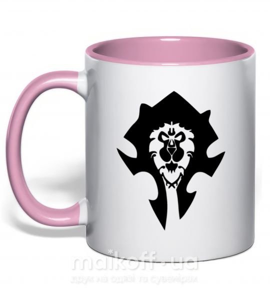 Чашка з кольоровою ручкою The Bifactional Warcraft Symbol Ніжно рожевий фото