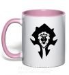 Чашка с цветной ручкой The Bifactional Warcraft Symbol Нежно розовый фото