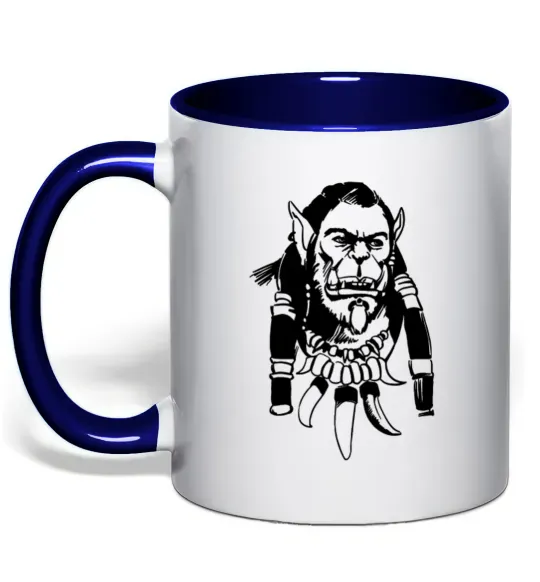 Чашка з кольоровою ручкою Durotan Глибокий темно-синій фото