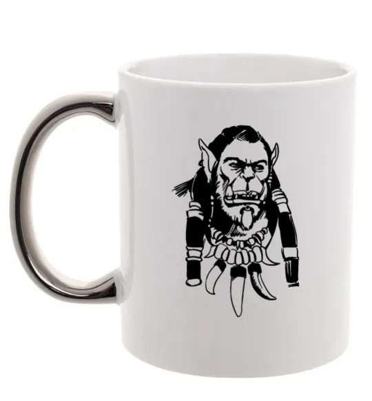 Чашка з кольоровою ручкою Durotan Срібло фото