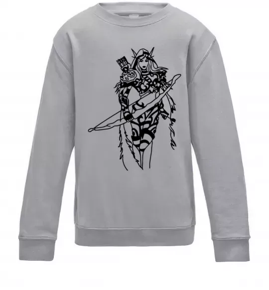 Детский Свитшот Windrunner Серый меланж фото