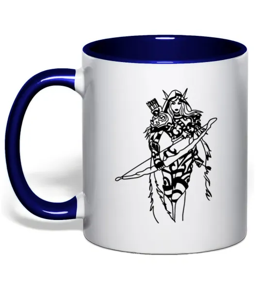 Чашка з кольоровою ручкою Windrunner Глибокий темно-синій фото