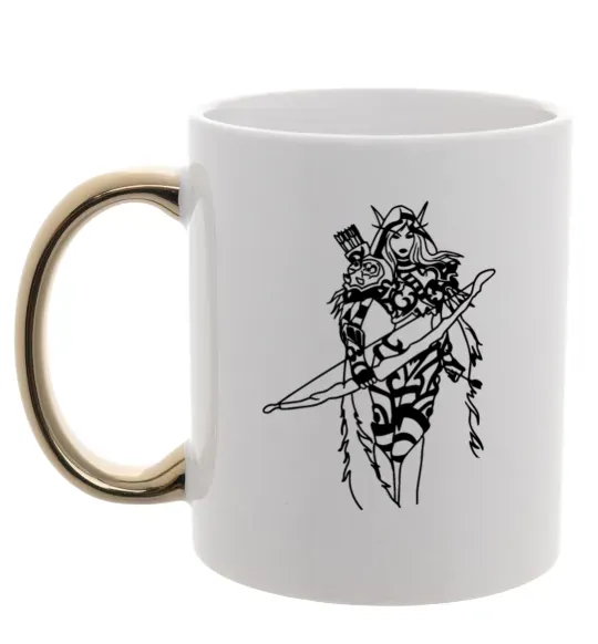 Чашка з кольоровою ручкою Windrunner Золото фото