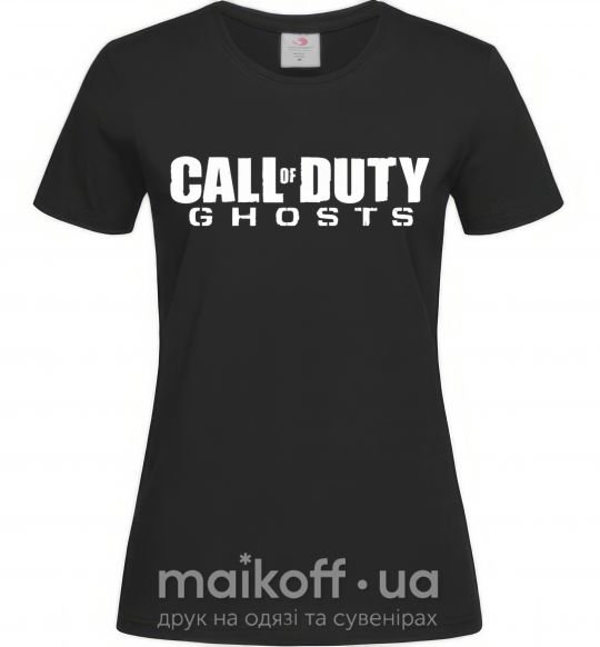 Женская футболка Call of Duty ghosts Черный фото