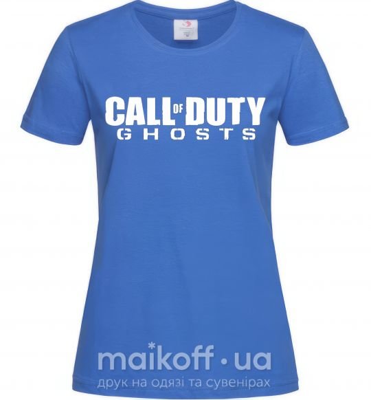 Женская футболка Call of Duty ghosts Ярко-синий фото