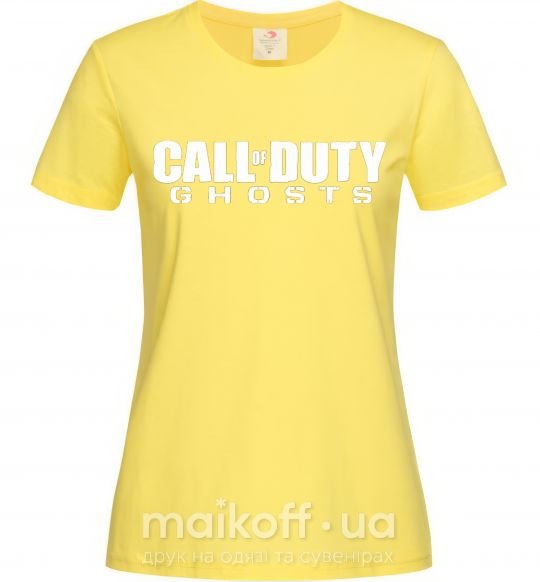 Женская футболка Call of Duty ghosts Лимонный фото