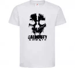 Дитяча футболка Call of Duty ghosts with skull Білий фото