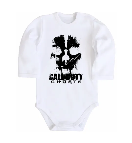Детский боди Call of Duty ghosts with skull Белый фото