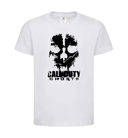 Детская футболка Call of Duty ghosts with skull Белый фото