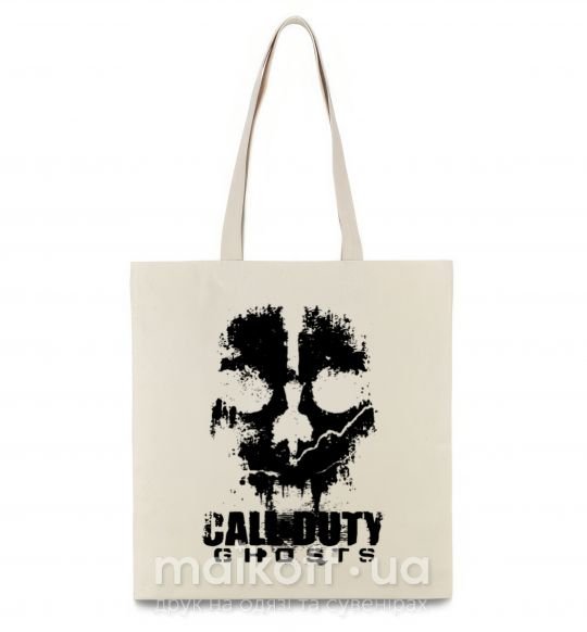 Эко-сумка Call of Duty ghosts with skull Бежевый фото
