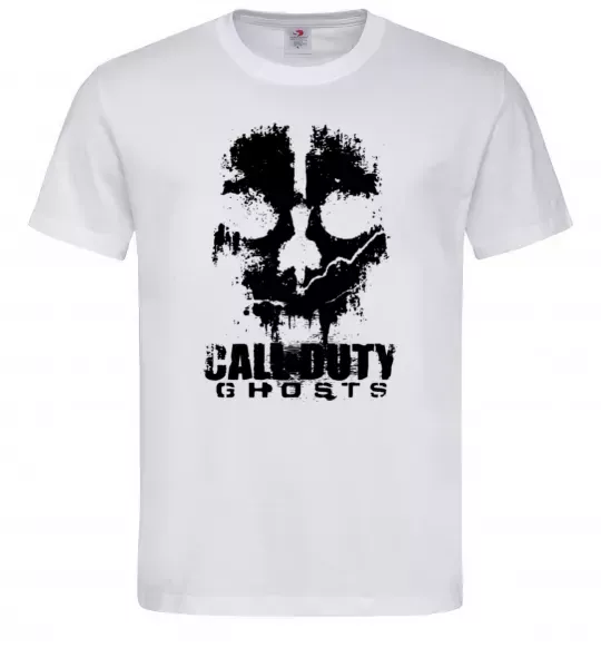 Чоловіча футболка Call of Duty ghosts with skull Білий фото