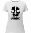 Жіноча преміум футболка Call of Duty ghosts with skull Білий фото