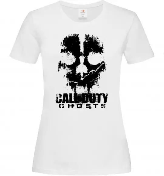 Жіноча футболка Call of Duty ghosts with skull Білий фото